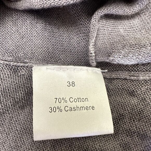 Princess Goes Hollywood Gray Long Sleeve V Neck Cotton/Cashmere Cardigan Sz 8/38 - Picture 7 of 12